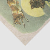 Vintag Hey Diddle Diddle Kinderzimmer Rhyme Decoup Seidenpapier (Detail)