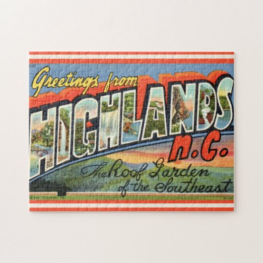 Vintag Highlands NC Postkarte Puzzle (Horizontal)