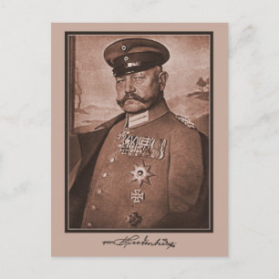 Vintag Hindenburg, Dekorationen, Autogramm Postkarte