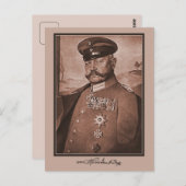 Vintag Hindenburg, Dekorationen, Autogramm Postkarte (Vorne/Hinten)