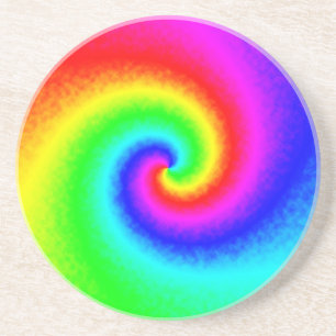 Vintag Hippie Boho Gefärbte Krawatte Psychedelic T Sandstein Untersetzer