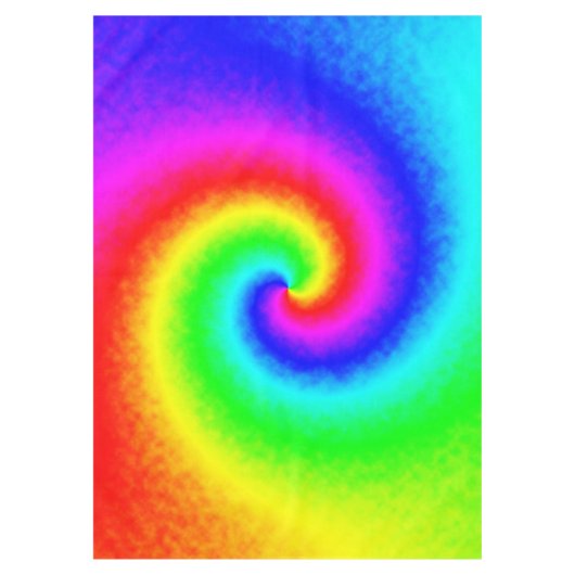 Vintag Hippie Boho Gefärbte Krawatte Psychedelic T Tischdecke (Vorderseite)