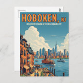 Vintag Hoboken New Jersey Travel Postkarte (Vorne/Hinten)