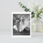 Vintag Hochzeit Postkarte (Stehend Vorderseite)