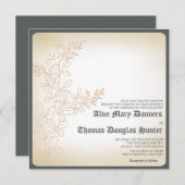 Vintag - Hochzeitsfeiern Einladung (Vorne/Hinten)