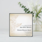 Vintag - Hochzeitsfeiern Einladung (Stehend Vorderseite)