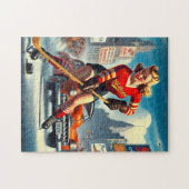 Vintag Hockey Girl Puzzle (Horizontal)