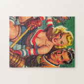 Vintag Hockey Girl Puzzle (Horizontal)