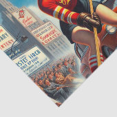 Vintag Hockey Girl Seidenpapier (Ausschnitt)