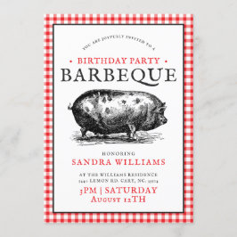 Vintag Hog Picnic Style | Birthday Barbecue Einladung