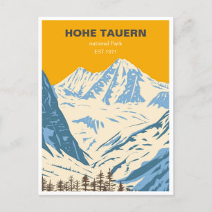 Vintag hohe tauern Nationalpark austria Postkarte