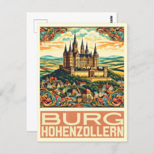 Vintag Hohenzollern Burg Burg Hohenzoller Geschenk Postkarte