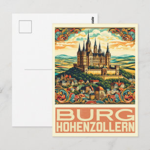 Vintag Hohenzollern Burg Burg Hohenzoller Geschenk Postkarte