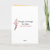 Vintag Hokusai japanische Grußkarten Karte (Rückseite)