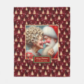Vintag Holiday Blanket Gemütliches Weihnachtsfest Fleecedecke (Vorderseite)