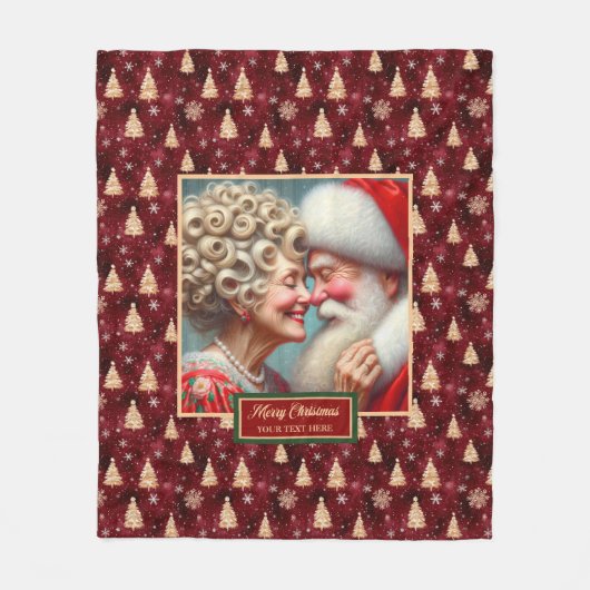 Vintag Holiday Blanket Gemütliches Weihnachtsfest Fleecedecke (Vorderseite)