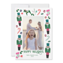 Vintag Holiday Nutcracker Weihnachtsfotokarte