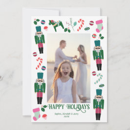 Vintag Holiday Nutcracker Weihnachtsfotokarte Feiertagskarte