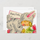 Vintag Holiday Oaster Sonnenkarte Postkarte (Vorne/Hinten)