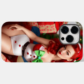 Vintag Holiday Pinup iPhone Case (Rückseite (Horizontal))