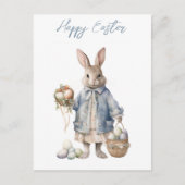 Vintag Holidays Bunny Feiertagspostkarte (Vorderseite)