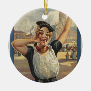 Vintag Holland Air Travel Keramikornament