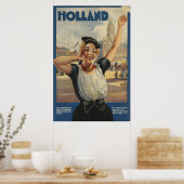 Vintag Holland Air Travel Poster (Küche)