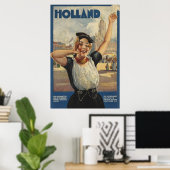 Vintag Holland Air Travel Poster (Heimbüro)