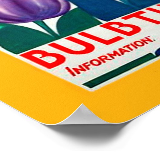 Vintag Holland Bulb Time Poster (Ecke)