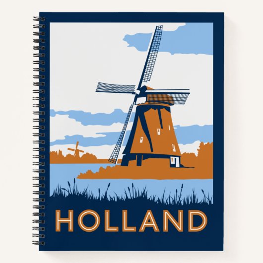 Vintag Holland Poster Notizblock (Vorderseite)