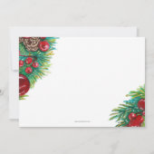 Vintag Holly Berries Pine Cone Ankündigung (Rückseite)