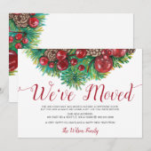 Vintag Holly Berries Pine Cone Ankündigung (Vorne/Hinten)