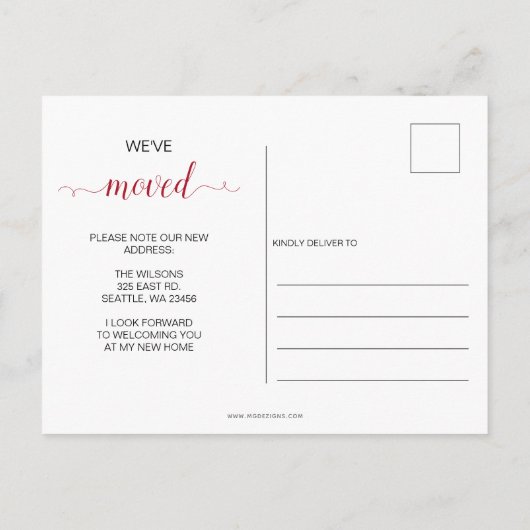 Vintag Holly Berries Pine Cone Ankündigungspostkarte (Rückseite)