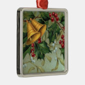 Vintag Holly Berries Silbernes Ornament (Rechts)