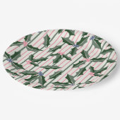 Vintag Holly Holiday Pappteller (Schrägansicht)