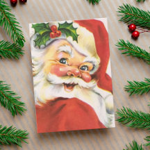 Vintag Holly Jolly Santa Claus Custom Christmas