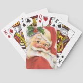 Vintag Holly Jolly Santa Claus Weihnachten Spielkarten (Rückseite)