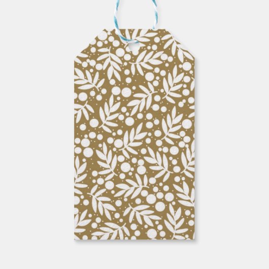 Vintag Holly Pattern Geschenkanhänger (Rückseite)