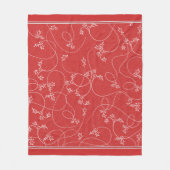 Vintag Holly Red und White Holiday Weihnachten Fleecedecke (Vorderseite)