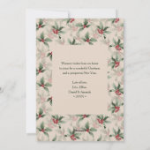 Vintag Holly und Berries Frohe Weihnachten Foto (Rückseite)