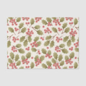 Vintag Holly Watercolor Seidenpapier (Vorderseite)