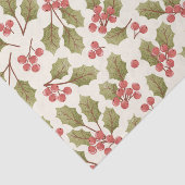 Vintag Holly Watercolor Seidenpapier (Ausschnitt)