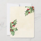 Vintag Holly Wedding RSVP (Rückseite)