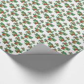 Vintag Holly Wrapping Paper Geschenkpapier (Ecke)