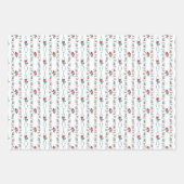 Vintag Holly Wrapping Paper Geschenkpapier Set (Vorderseite 2)