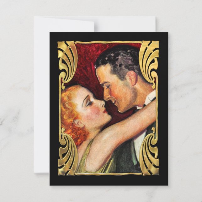 Vintag Hollywood Glamour Couple Empfang (Vorderseite)