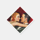 Vintag Hollywood Glamour Couple - Red Serviette (Ecke)