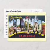 Vintag Hollywood, Kalifornien, Adresswechsel Ankündigungspostkarte (Vorne/Hinten)