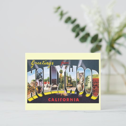 Vintag Hollywood, Kalifornien, Adresswechsel Ankündigungspostkarte (Stehend Vorderseite)