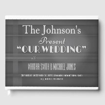 Vintag Hollywood Movie Title Wedding Guest Book
